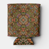 Fantasy bloemenvierkant pocket ontwerp blikjeskoeler (Voorkant)