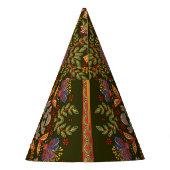 Fantasy bloemenvierkant pocket ontwerp feesthoedjes (Achterkant)