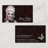 Fantasy Blonde Dark Gothic Style Visitekaartje 3 (Voorkant / Achterkant)