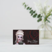 Fantasy Blonde Dark Gothic Style Visitekaartje 3 (Staand voorkant)