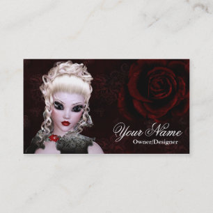 Fantasy Blonde Dark Gothic Style Visitekaartje 3
