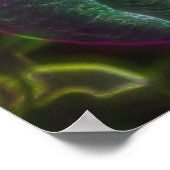 Fantasy Blue Abstract Lady Slipper Flower Poster (Hoek)