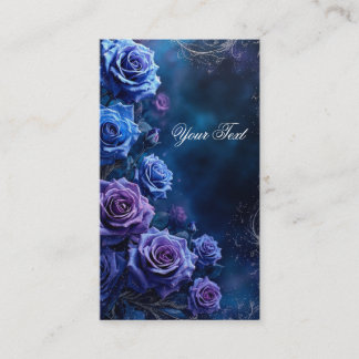Fantasy Blue and Purple Roses Visitekaartje