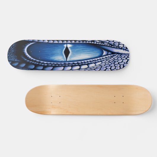 Fantasy Blue Dragon Eye Skateboard (Horizontaal)