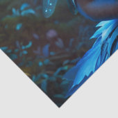 Fantasy Blue Dragonfly Fairy Prinses Decoupage Tissuepapier (Detail)