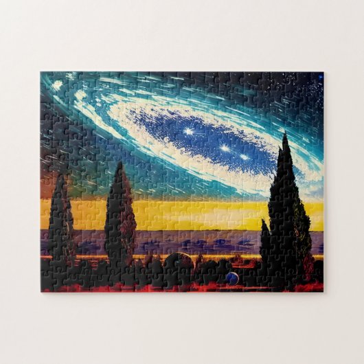 Fantasy Blue Galaxy en Yellow Sky Legpuzzel (Horizontaal)