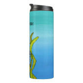 Fantasy Blue Green Seahorse in Seaweed Thermosbeker (Geroteerd rechts)