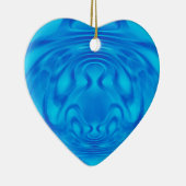 Fantasy Blue Heart Keramisch Ornament (Rechts)