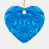 Fantasy Blue Heart Keramisch Ornament (Achterkant)