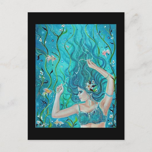 Fantasy Blue Mermaid briefkaart van Renee (Voorkant)