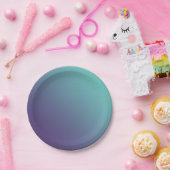 FANTASY Blue + Paarse Borden voor verloopkleurenpa Papieren Bordje (Feest)