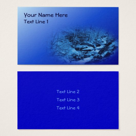 Fantasy Blue Stream-Natuur Visitekaartje (Voorkant /achterkant)