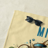 FANTASY BLUE & TAN STEAMPUNK ZEEPAARDJE STRANDLAKEN (In situ)