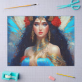 Fantasy Blue Water Fairy Mermaid Decoupage Tissuepapier (Craft)