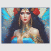 Fantasy Blue Water Fairy Mermaid Decoupage Tissuepapier (Voorkant)