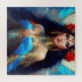 Fantasy Blue Water Fairy Mermaid Legpuzzel (Horizontaal)