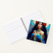 Fantasy Blue Water Fairy Mermaid Notitieboek (Binnen)
