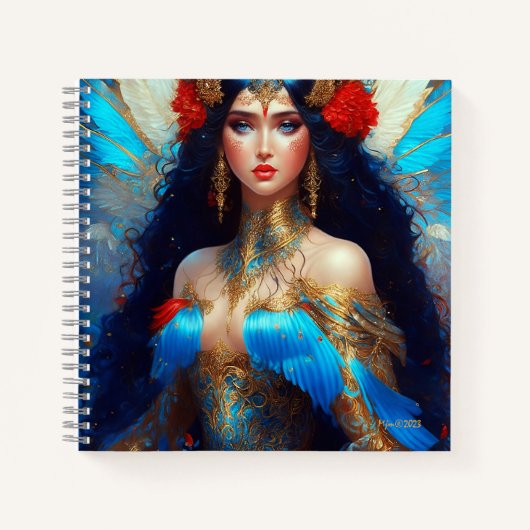Fantasy Blue Water Fairy Mermaid Notitieboek (Voorkant)