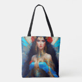 Fantasy Blue Water Fairy Mermaid Tote Bag (Achterkant)