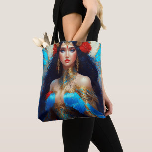 Fantasy Blue Water Fairy Mermaid Tote Bag