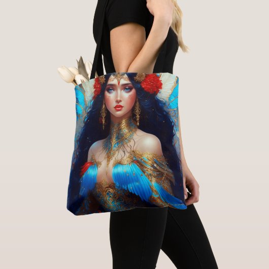 Fantasy Blue Water Fairy Mermaid Tote Bag (Dichtbij)