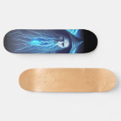 Fantasy Blue Wizard illustratie Thunder Graphic Persoonlijk Skateboard (Horizontaal)
