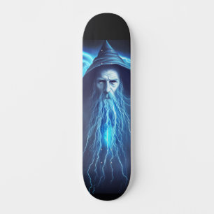 Fantasy Blue Wizard illustratie Thunder Graphic Persoonlijk Skateboard