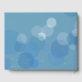 Fantasy Blue Yellow Owl Big Eyes cirkels Dashes Gastenboek (Achterkant)