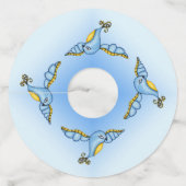 Fantasy Bluebird Fancy Wings Yellow Tail Wijnglaslabel (Voorkant)