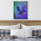 Fantasy Bluebird Natuur Art Canvas Afdruk (Insitu (Slaapkamer))