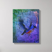 Fantasy Bluebird Natuur Art Canvas Afdruk (Voorkant)