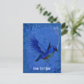 Fantasy Bluebird Natuur  Briefkaart (Staand voorkant)