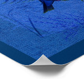 Fantasy Bluebird on Blue Natuur Art Poster (Hoek)