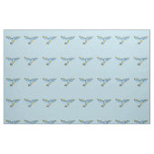  Fantasy Bluebird Yellow Accidents Scroll Tail Stof (Fat Quarter)