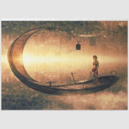 Fantasy Boat Travel 20x30-decoupage Tissuepapier