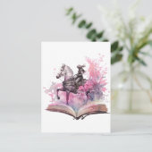 Fantasy Boek Liefhebber Design Briefkaart (Staand voorkant)
