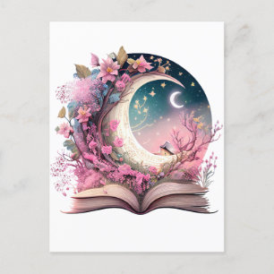 Fantasy Boek Liefhebber Design Briefkaart