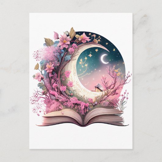 Fantasy Boek Liefhebber Design Briefkaart (Voorkant)