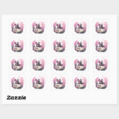 Fantasy Boek Liefhebber Ontwerp Vierkante Sticker (Vel)