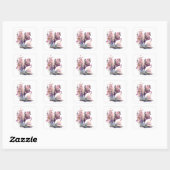Fantasy Boek Liefhebber Ontwerp Vierkante Sticker (Vel)