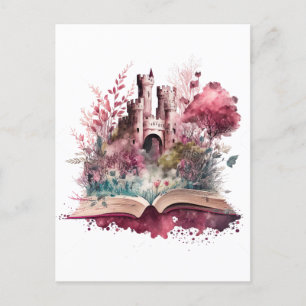 Fantasy Boek Lover Design Briefkaart