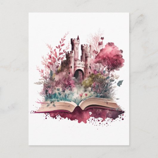 Fantasy Boek Lover Design Briefkaart (Voorkant)