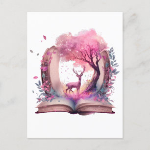 Fantasy Boek Lover Design Briefkaart