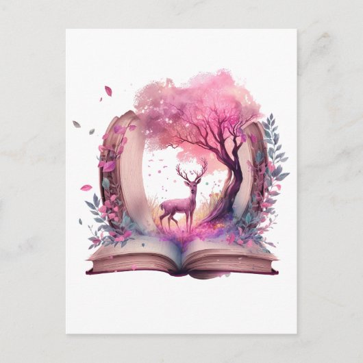 Fantasy Boek Lover Design Briefkaart (Voorkant)
