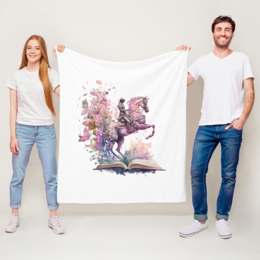 Fantasy Boek Lover Design Fleece Deken (In situ)