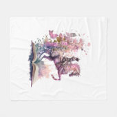 Fantasy Boek Lover Design Fleece Deken (Voorkant (Horizontaal))