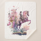 Fantasy Boek Lover Design Sherpa Deken (Voorkant)