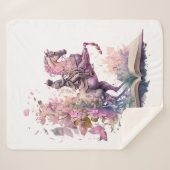 Fantasy Boek Lover Design Sherpa Deken (Voorkant (horizontaal))