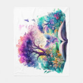 Fantasy Boek Lover Fairy Fleece Deken (Voorkant)