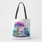 Fantasy Boek Lover Fairy Tote Bag (Voorkant)